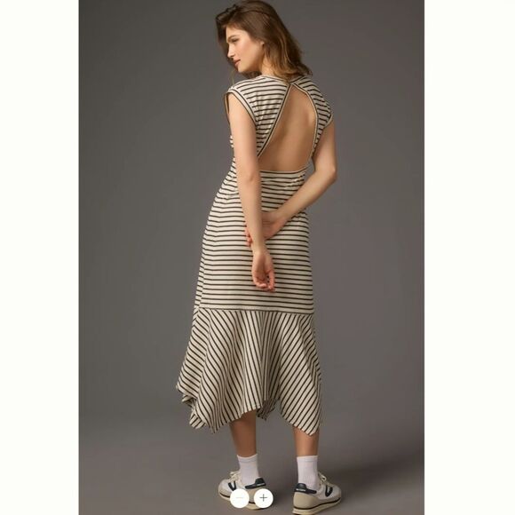 Anthropologie Daily Practice Cap-Sleeve Cutout Maxi Dress - Picture 2 of 3